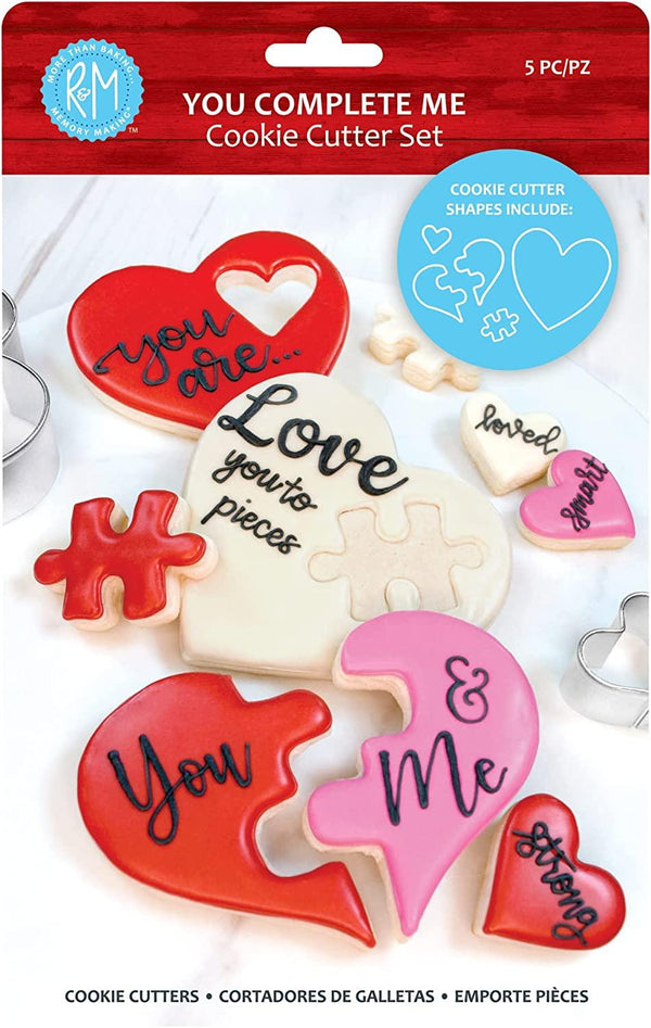 R&M "You Complete Me" 5pc Cookie Cutter Set
