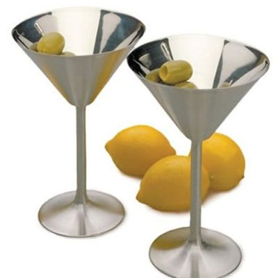RSVP Stainless Steel Martini Glass