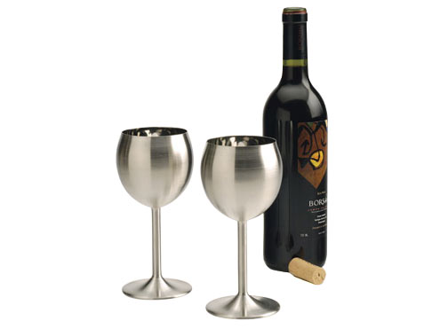 RSVP Stainless Steel Wine Glass