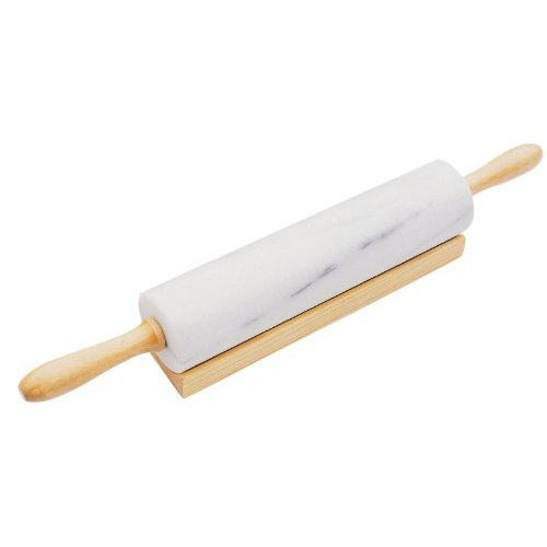 RSVP White Marble Rolling Pin