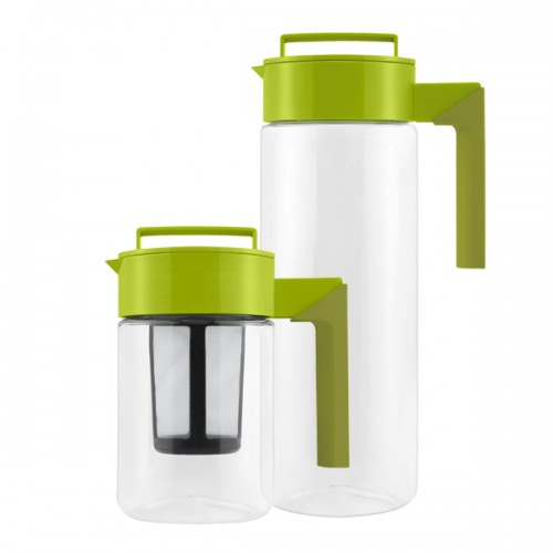Takeya 64-Ounce Iced Tea Maker with Silicone Handle, Avocado/Olive