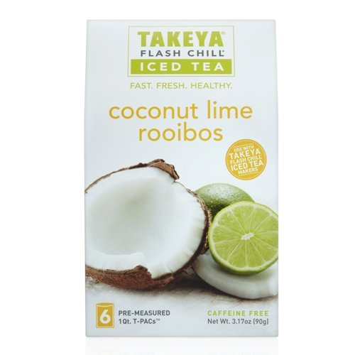 Takeya Flash Chill Iced Coconut Lime Rooibos Premium Herbal Blend Tea