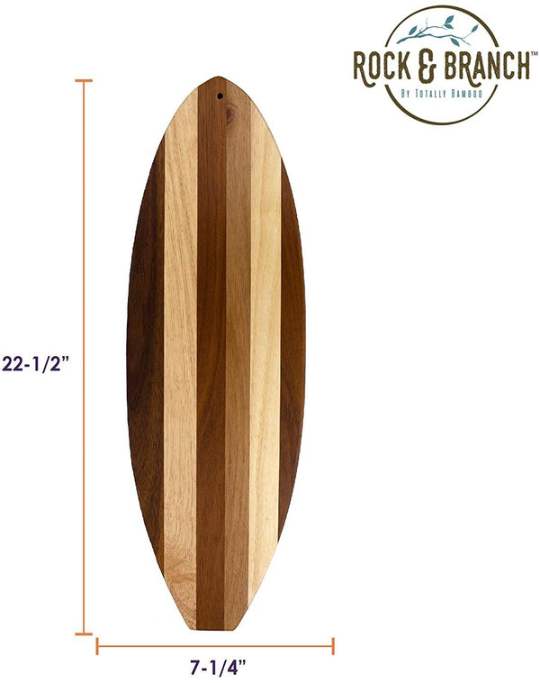 Totally Bamboo Surfboard Shiplap Cutting Board