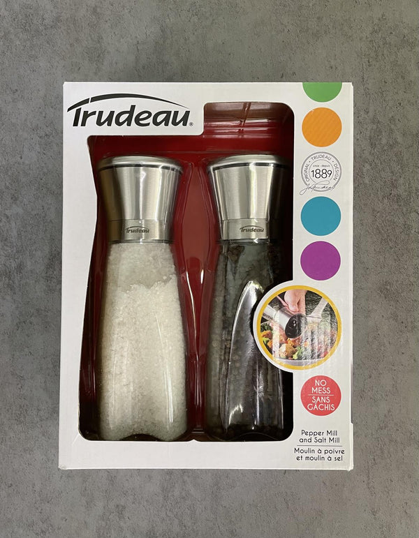 Trudeau Maison Edge Salt and Pepper Mill Set