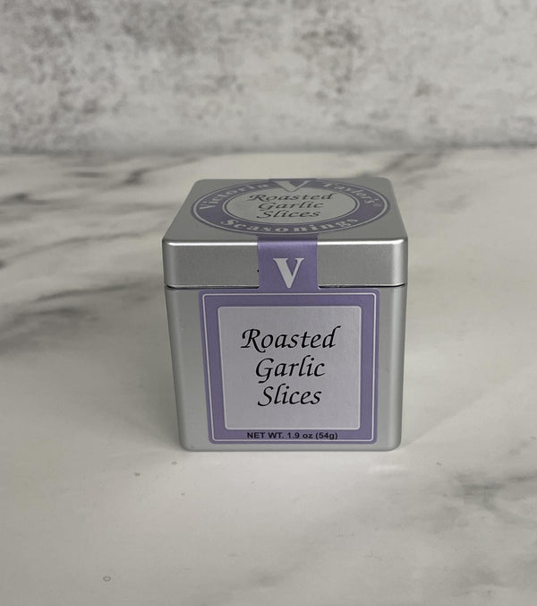 Victoria Gourmet Roasted Garlic Slices 1.9oz Tin