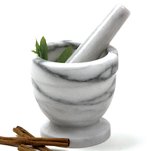 Norpro White Marble Mortar and Pestle