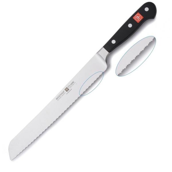 Wusthof 9" Classic Double Scallop Bread Knife
