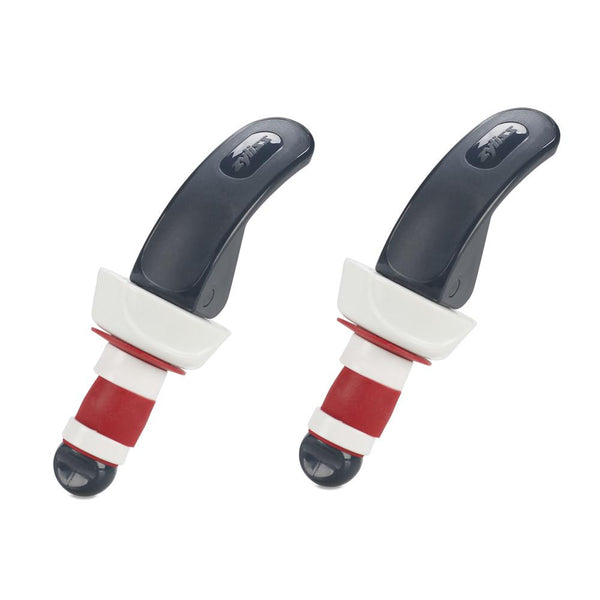 Zyliss Easy Seal Bottle Stoppers - Set of 2 Red & Grey