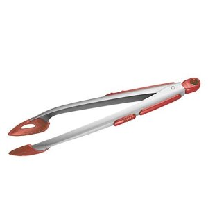 Zyliss Red & Stainless Steel Silicone Tongs