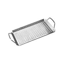 Outset Stainless Steel Large 17" x 11" Grill Grid with Handles
