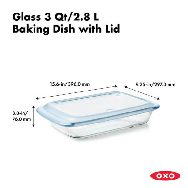 OXO 3qt Glass Baking Dish With Lid – the international pantry