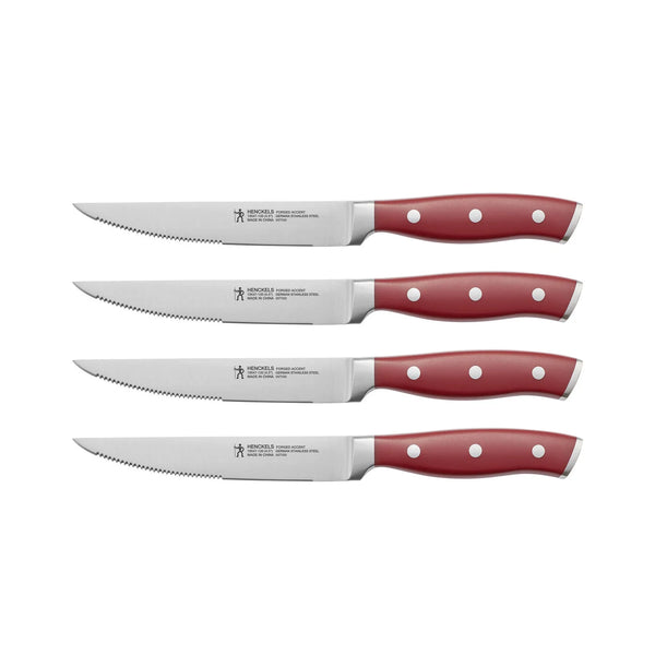 Henckel Accent Red Set of 4 Steak Knives
